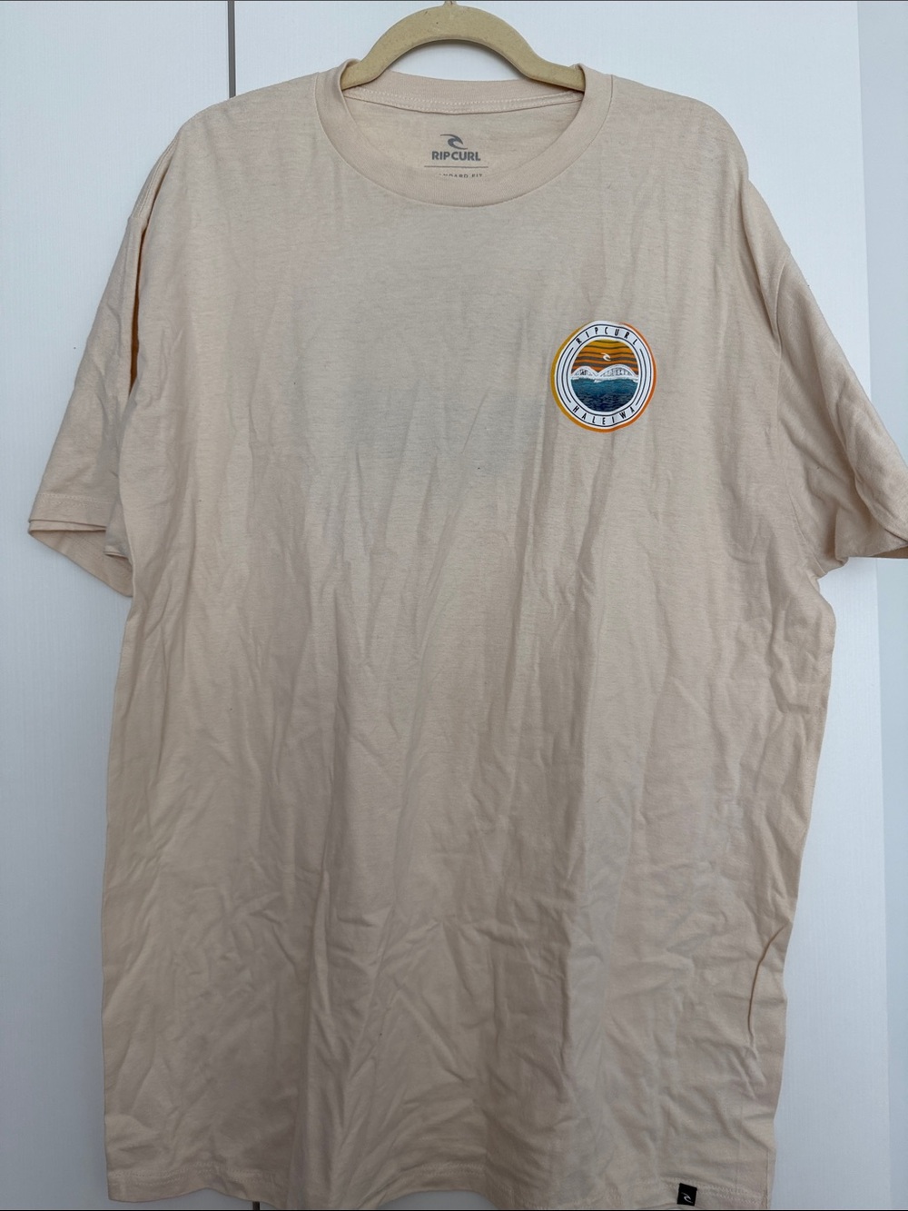 Rip Curl Haleiwa Hawaii Graphic T-Shirt Tan Beige XXL Standard Fit